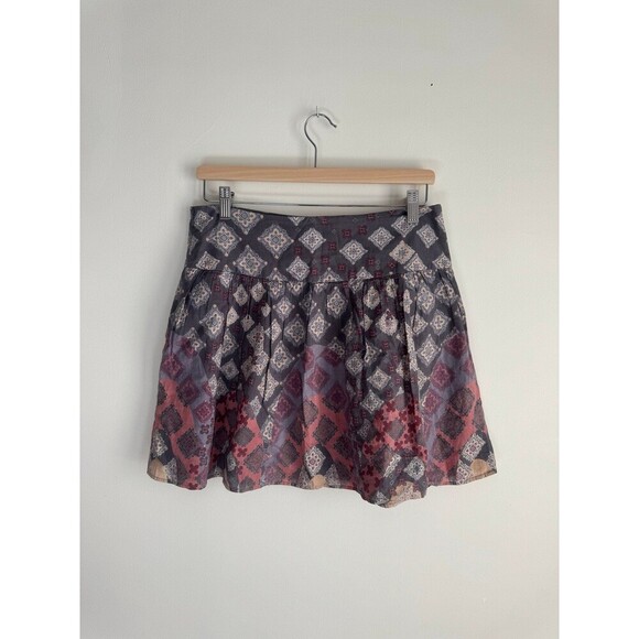 Kimchi Blue Geometric Diamonds Purple Grey Skirt Size Small - Picture 2 of 10